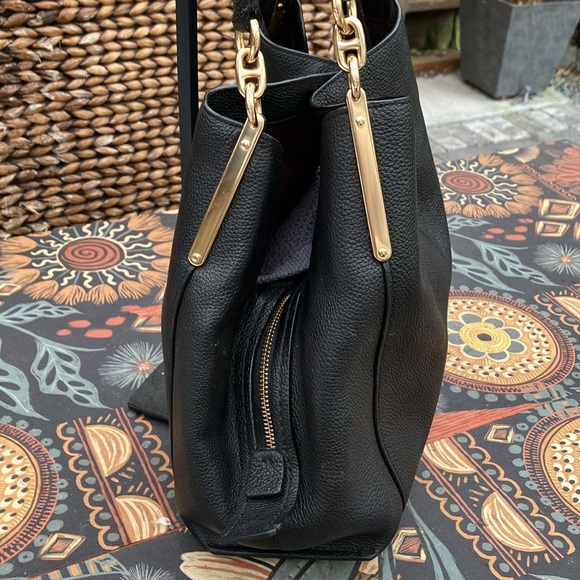 NIB - Coach Dalton 31 Polished Black Pebbled Leather Satchel 73545 - Picture 5 of 13